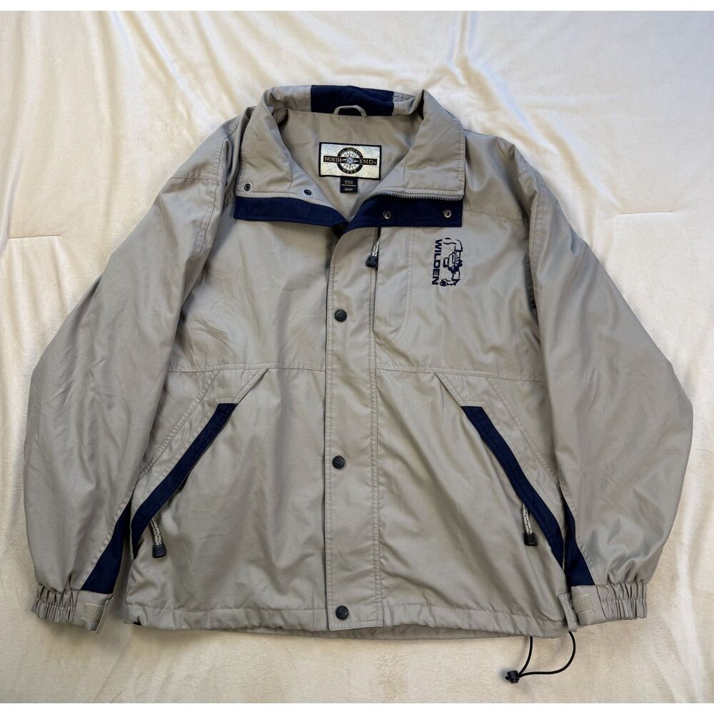 North End All Climate Wear Wilden Men’s Medium Beige Navy Full Zip Jacket